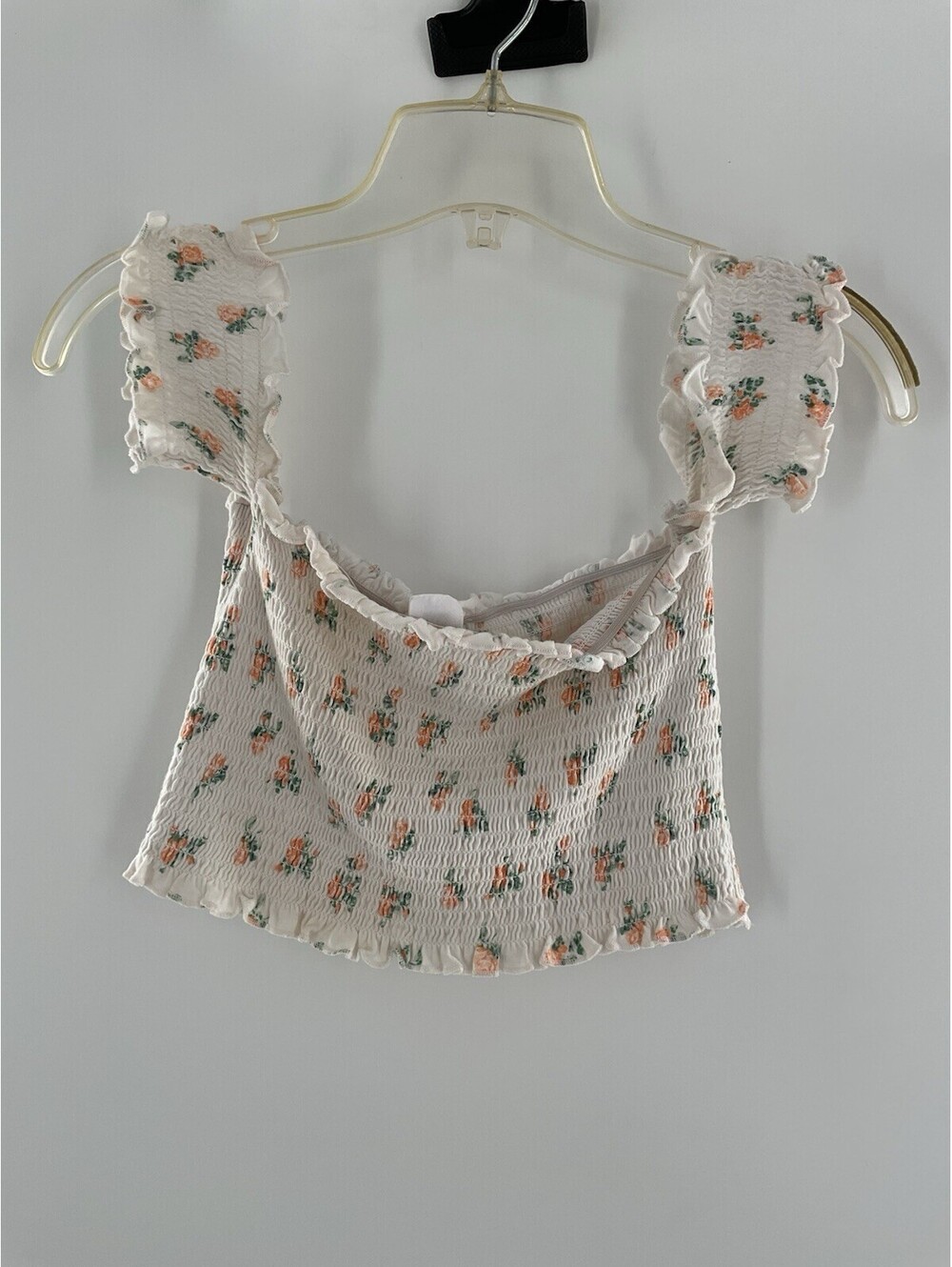 Me to we extra small propped floral shirt off shoulder sleeve 092